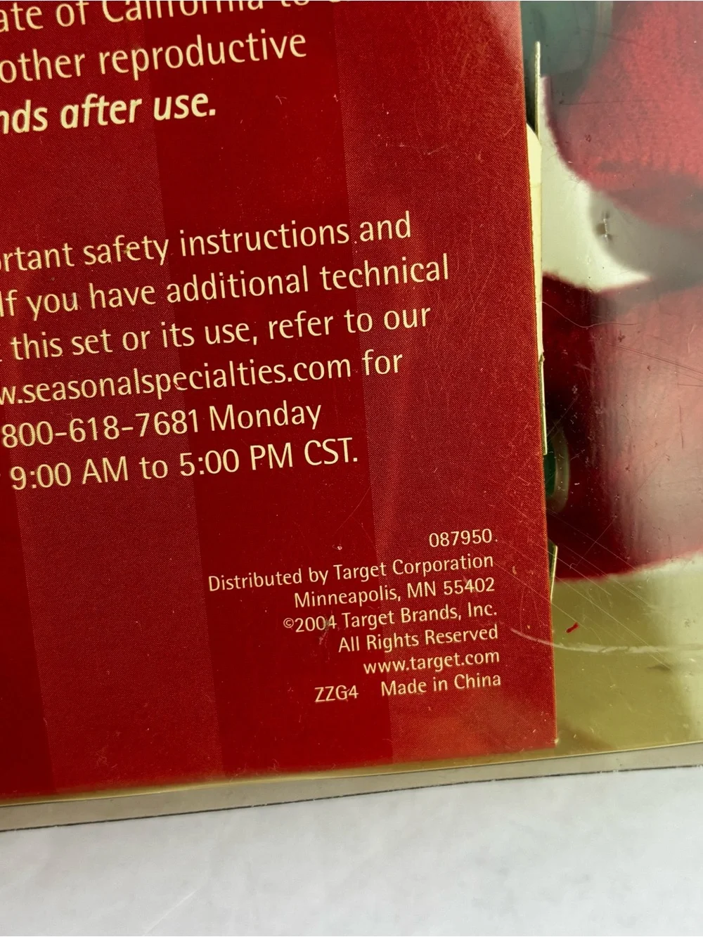 Fabric Santa Hats NIB Set of 2 String Lights